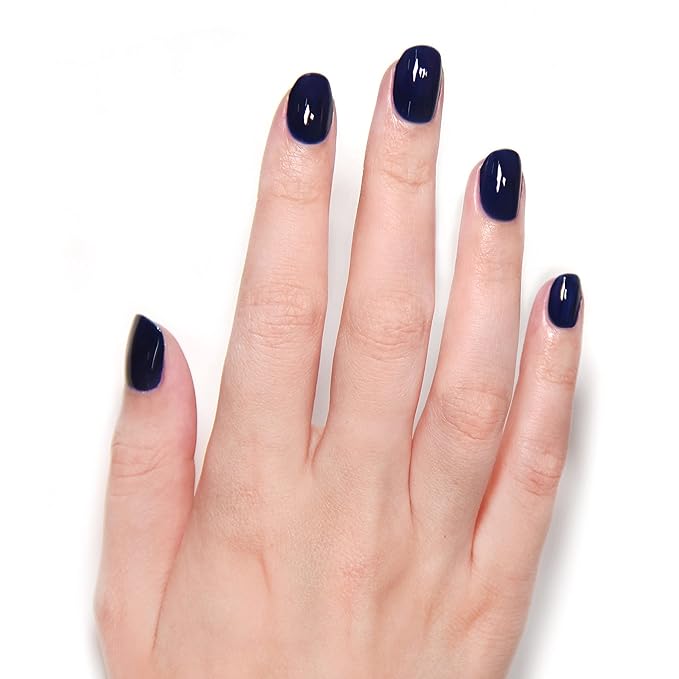 roro AHA Infused 21+ Free Nail Polish - Chip-Resistant High-Impact Nail Color Lacquer Made in the USA, Vegan/Cruelty-Free, Gluten-Free, Why So Blue?, Dark Cobalt, .4Fl Oz/12mL