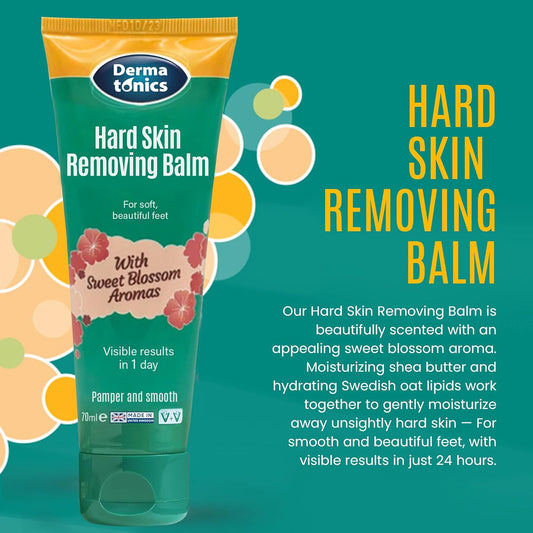Dermatonics Hard Skin & Callus Removing Balm w/Sakura Blossom Aromas & 10% Urea - Skin Care for Feet, Hands & Elbows – Moisturizing & Repairing Formula for Dry & Cracked Skin - 2.37 fl oz Tube