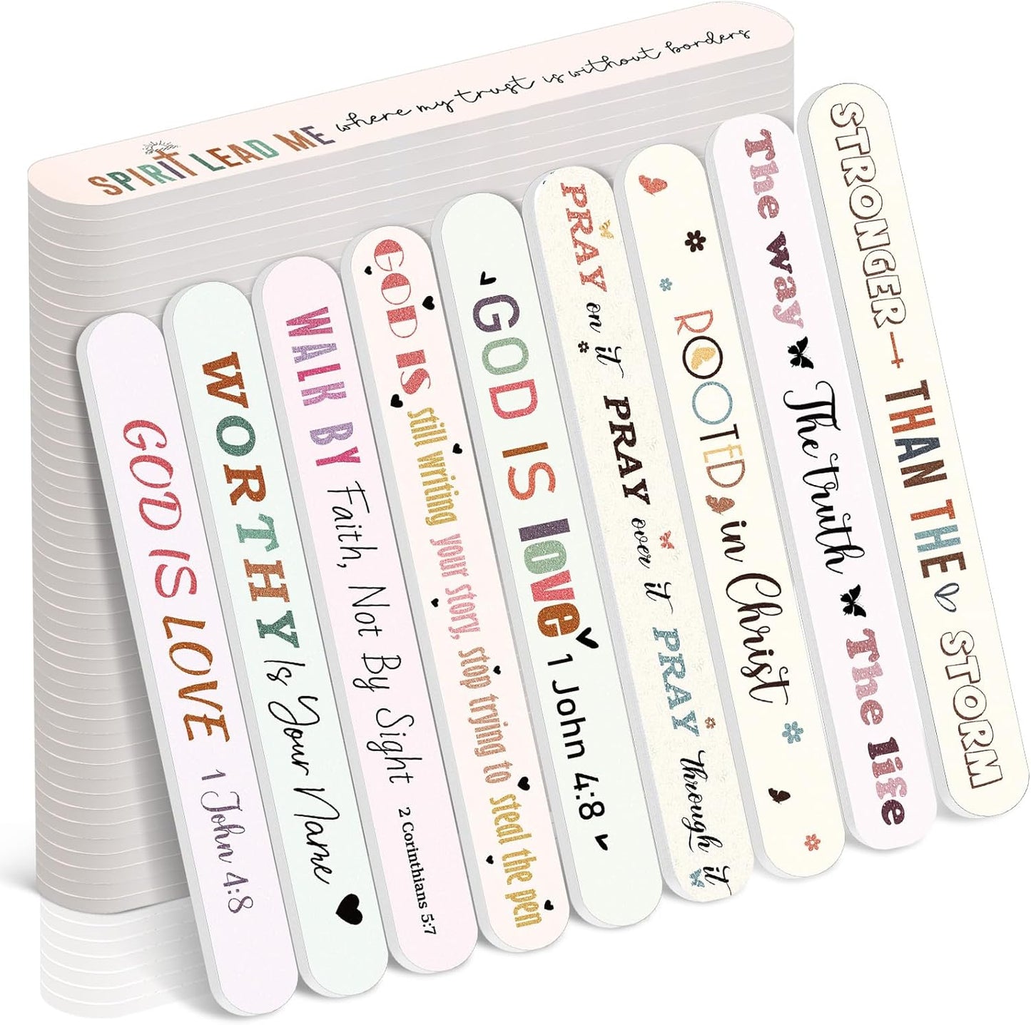 50 Pack Christian Gifts for Women Bulk Church Bible Verse Nail Files Boho Scripture Emery Boards Christian Religious Gift Nail Files for Employee Appreciation Teacher Staff Coworkers Women