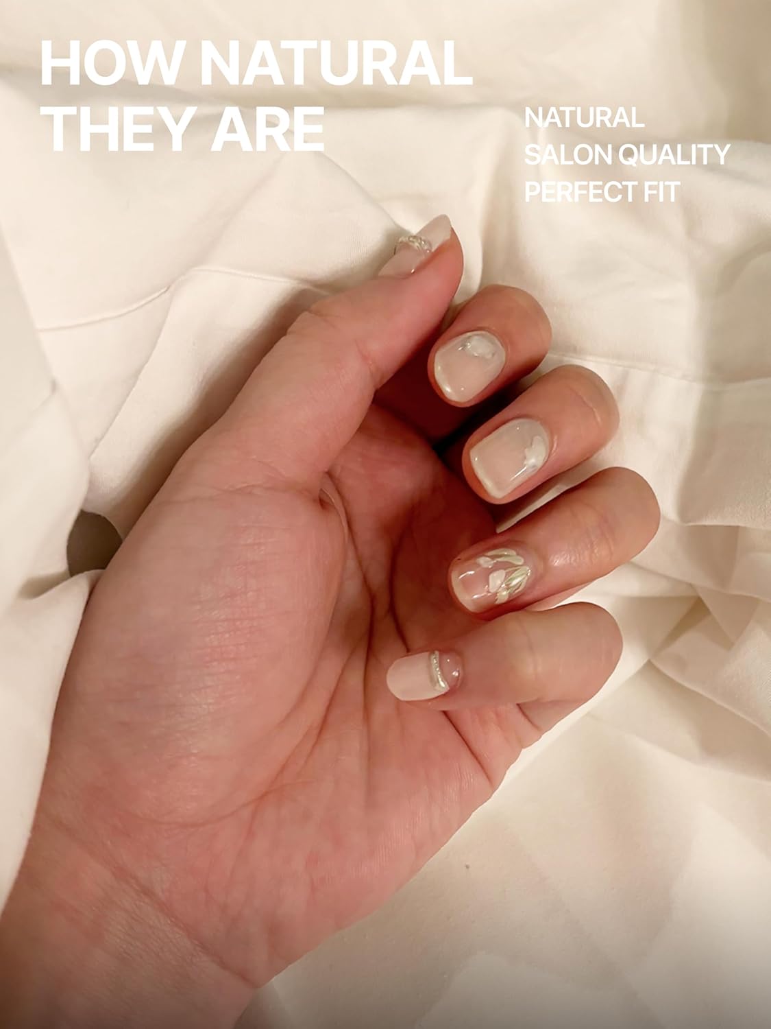 UUUUUU Semi Cured Gel Nail Strips | Salon-Quality | UV Free Gel Nail Wraps for Women | Easy Peel&Stick | Long-Lasting up to 14 Days | 28 Strips Set+File & Wipes | Gift-Ready (UGN140 Dear Jane)