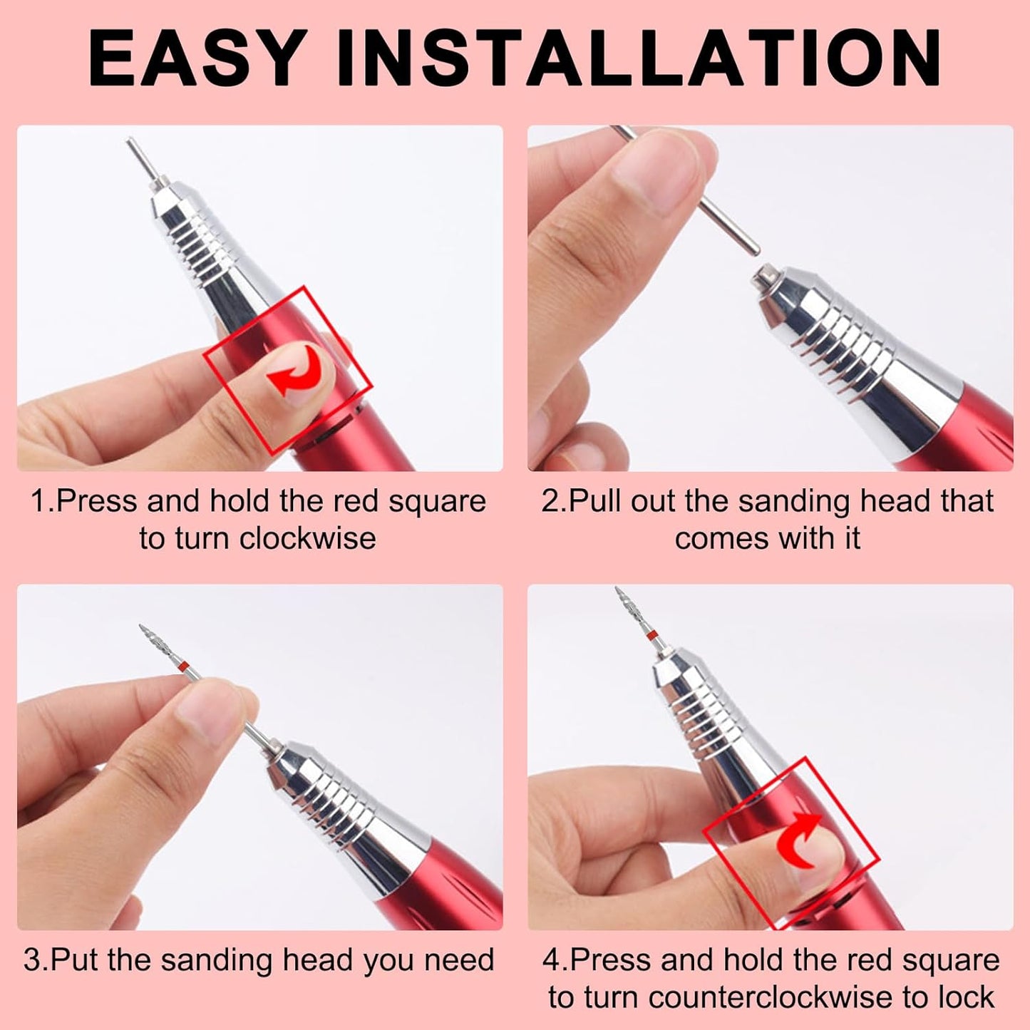 Nail Drill Bits Cuticle Nail Drill Bits Electric File Bit for Nail Drill Cylinder Shape 3/32''Shank Cuticle Clean Nail Bit for Acrylic Manicure Pedicure Cuticle Gel Polishing (Fine)