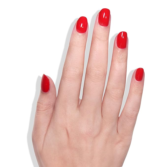 roro AHA Infused 21+ Free Nail Polish - Chip-Resistant High-Impact Nail Color Lacquer Made in the USA, Vegan/Cruelty-Free, Gluten-Free, Flamenco Dance, Candy Red, .4Fl Oz/12mL