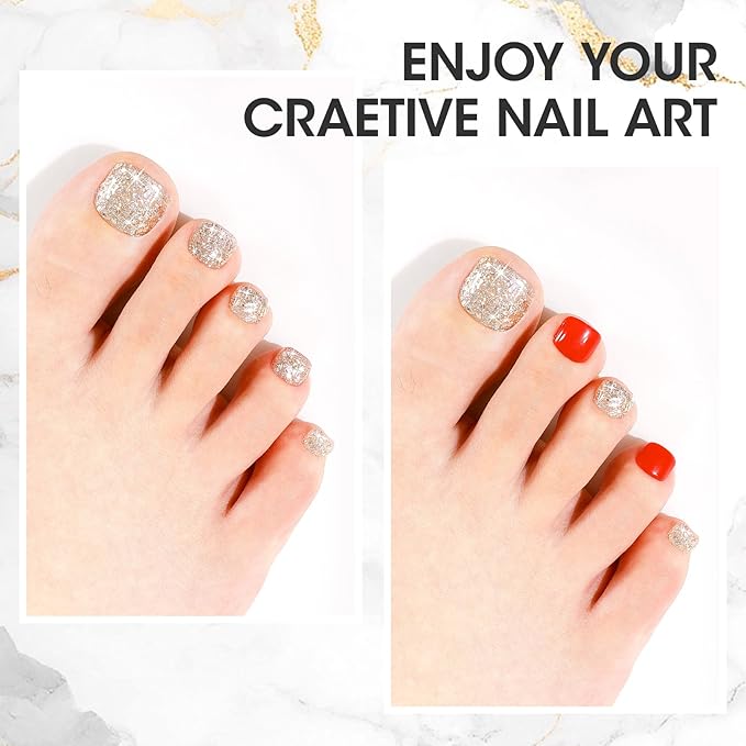 GELLEN Gold Glitter Gel Polish 18ml Gold, Soak off U V LED Reflective Glitter Gel Polish, Color No.872