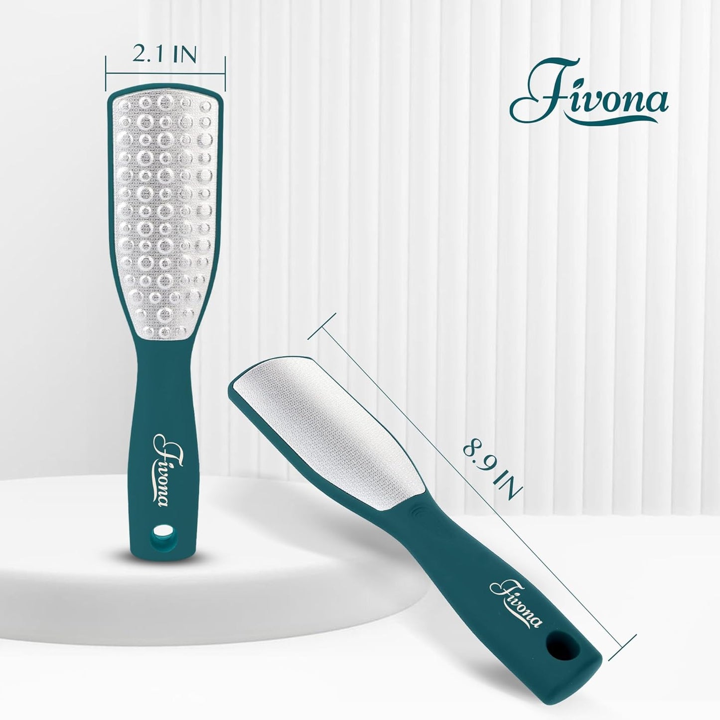 Fivona Professional Foot File - Callus Remover for Feet, Double Sided Foot Rasp for Dry Heels, Foot Scrubber Dead Skin Remover, Corn Removal for Feet