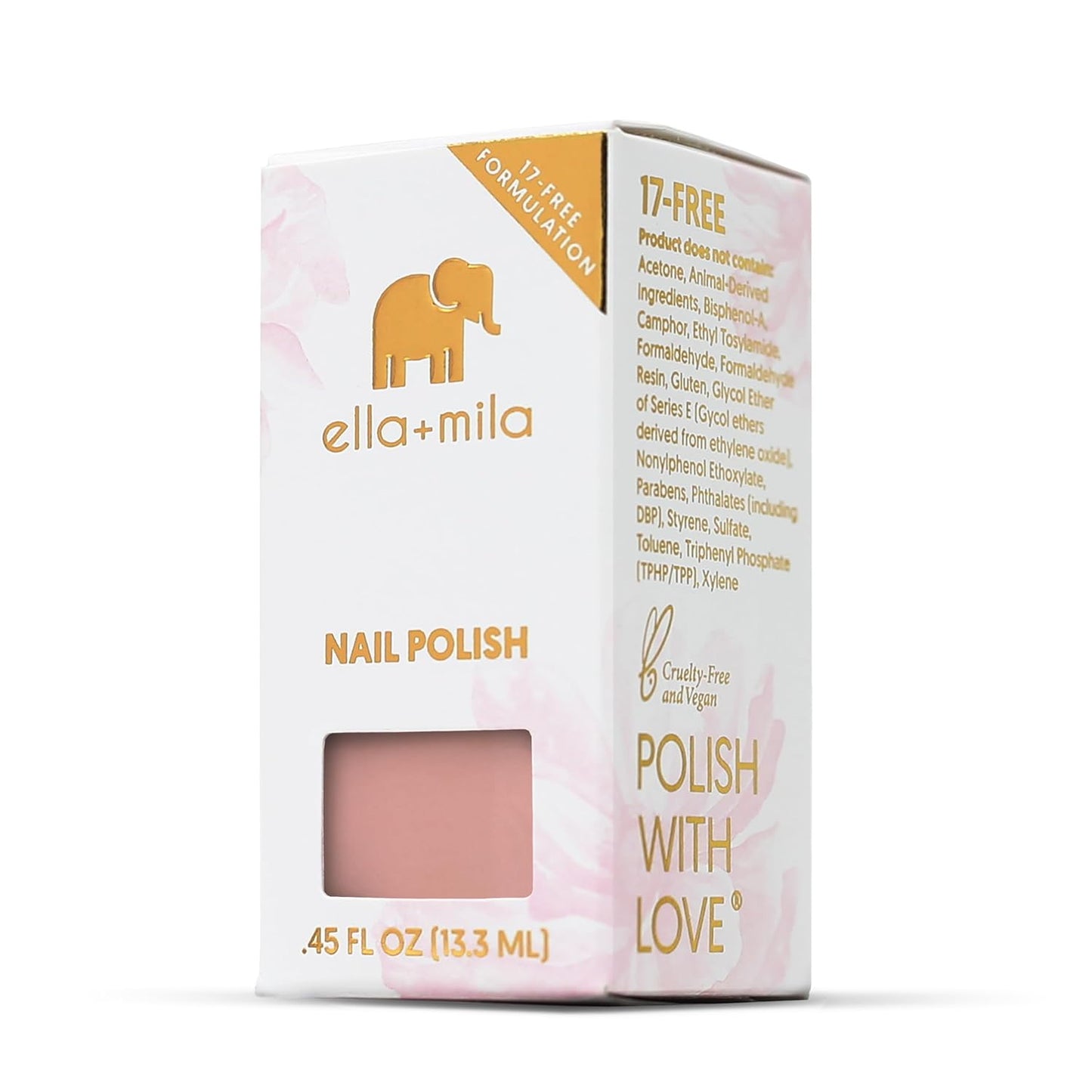 ella+mila Professional, Quick Dry, Long-Lasting & Chip-Resistant Pink Nail Polishes (Desert Suede - 0.45 fl oz)