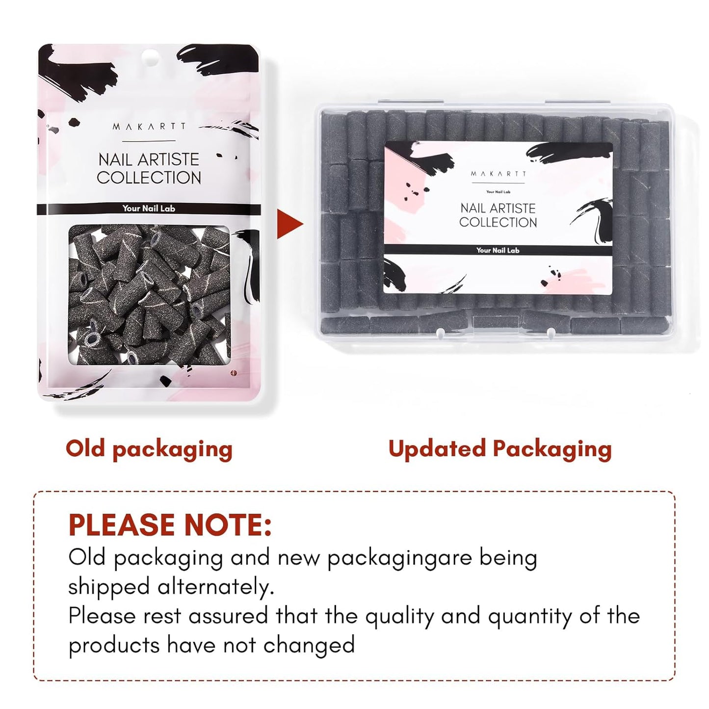 Makartt Sanding Bands for Nail Drill:100 Pcs Small Nail Sanding Files with 2025 Upgrade Design 3.1mm Mandrel Bits,180 Medium Grits (Black, Upgrade #240 Sanding Bands)
