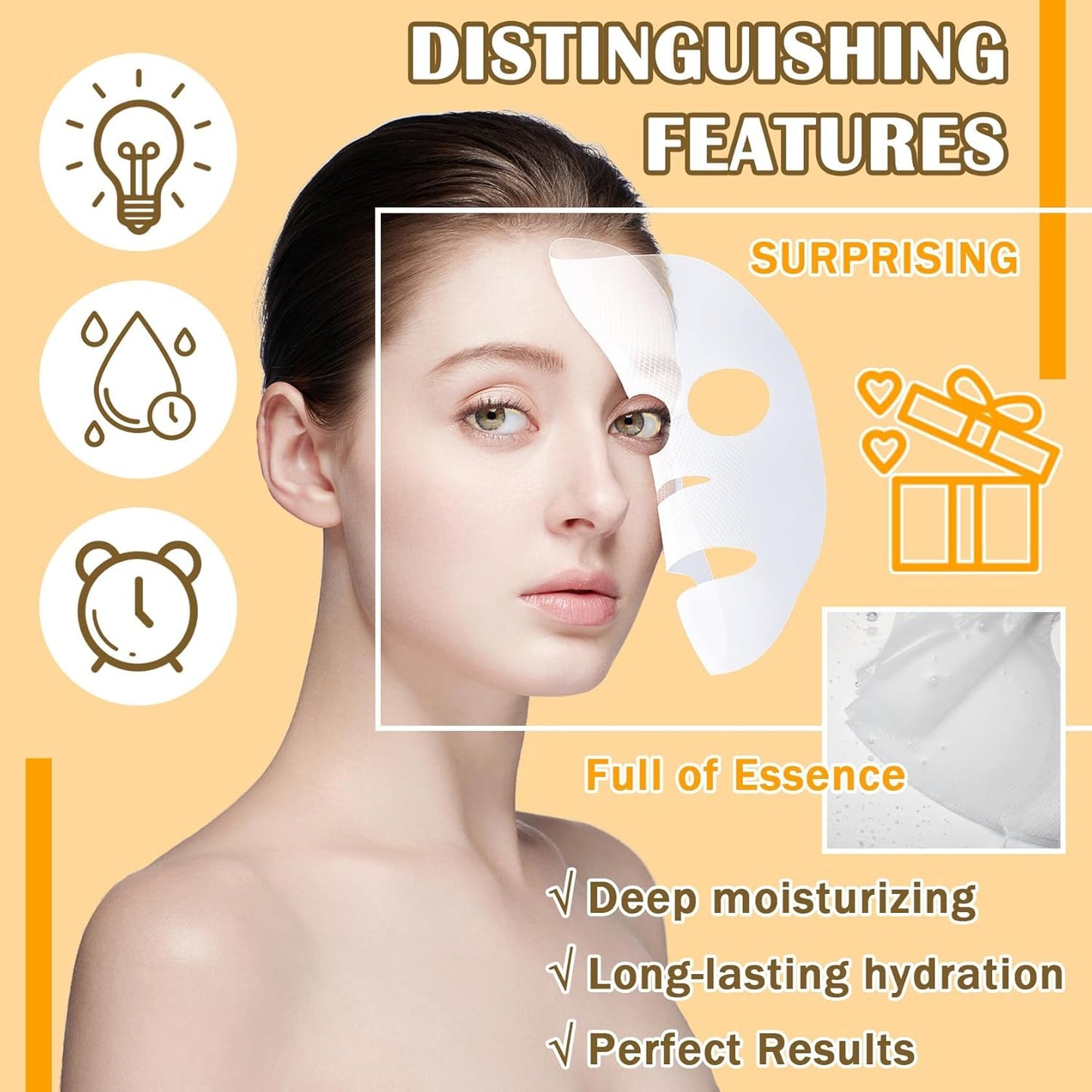 20 Pcs Facial Sheet Mask,Hydrating Face Masks Skincare Gift Set,Moisturizing Soothing Facial Masks,Easy to Use & Nourishing Face Mask Skin Care Set