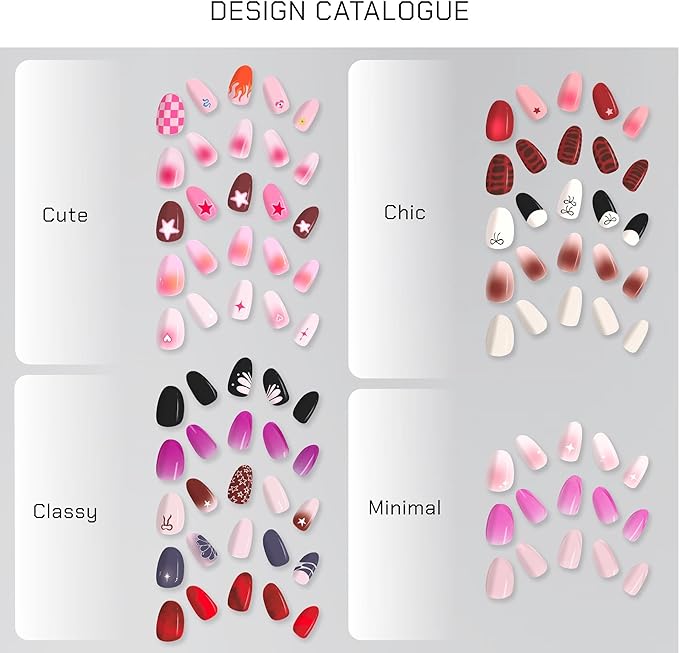 Semi Cured Gel Nail Strips - Minimalist Ombre Nail Polish Wraps, Works with Any UV Lamp - Long Lasting Easy Salon Manicure - 24pcs with 2 Prep Pads, Nail File & Cuticle Stick (Chocolate Bar)