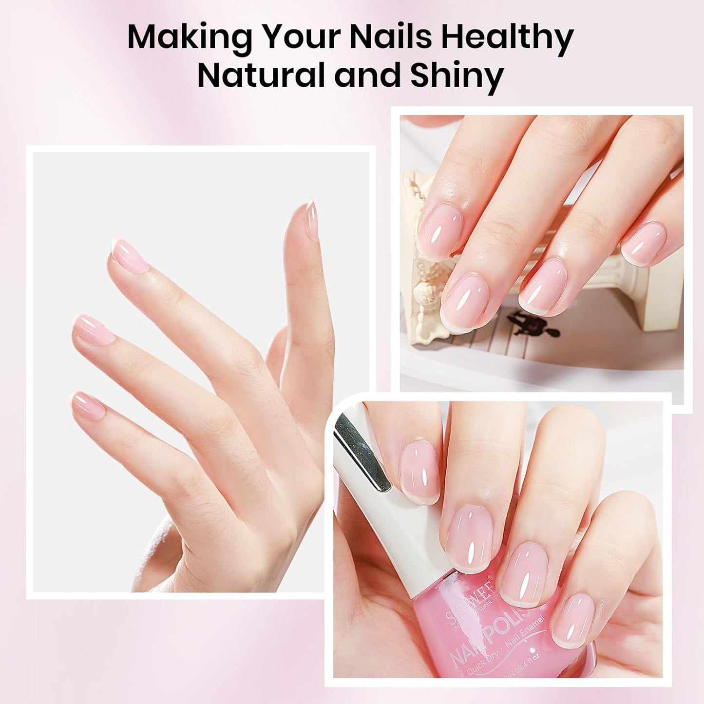 Nail Strengthener, Nail Hardener Extra Strong and Growth, Repair for Thin and Damaged Nails Ridge Filler Sheer Nails Polish 0.54 fl.oz