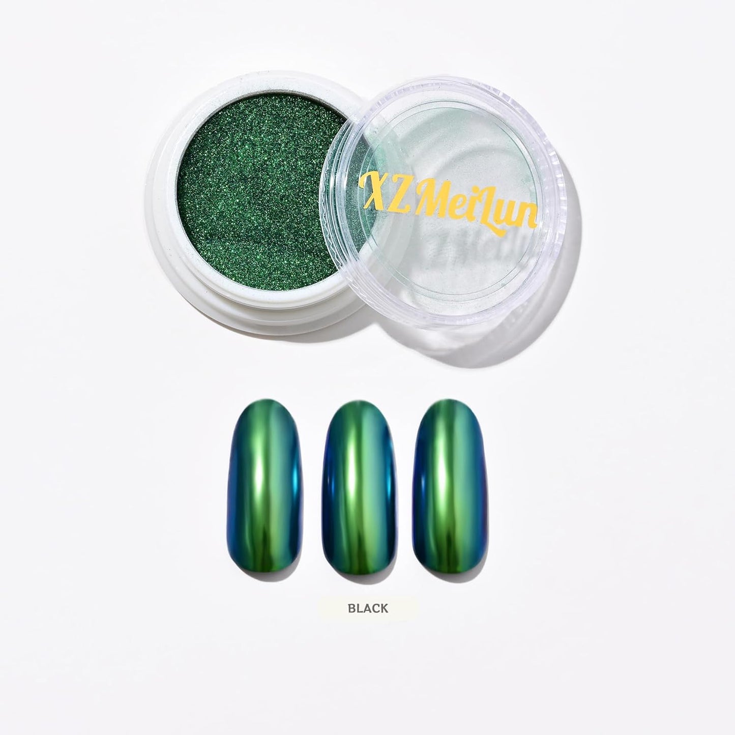 Chameleon Chrome Nail Powder, Big-Capacity 0.8g Aurora Blue Turns Green Mermaid Aurora Powder Pigment Pearlescent Nail Art Glitter Decoration, Can Mixed with Builder Gel Nail Polish for Use