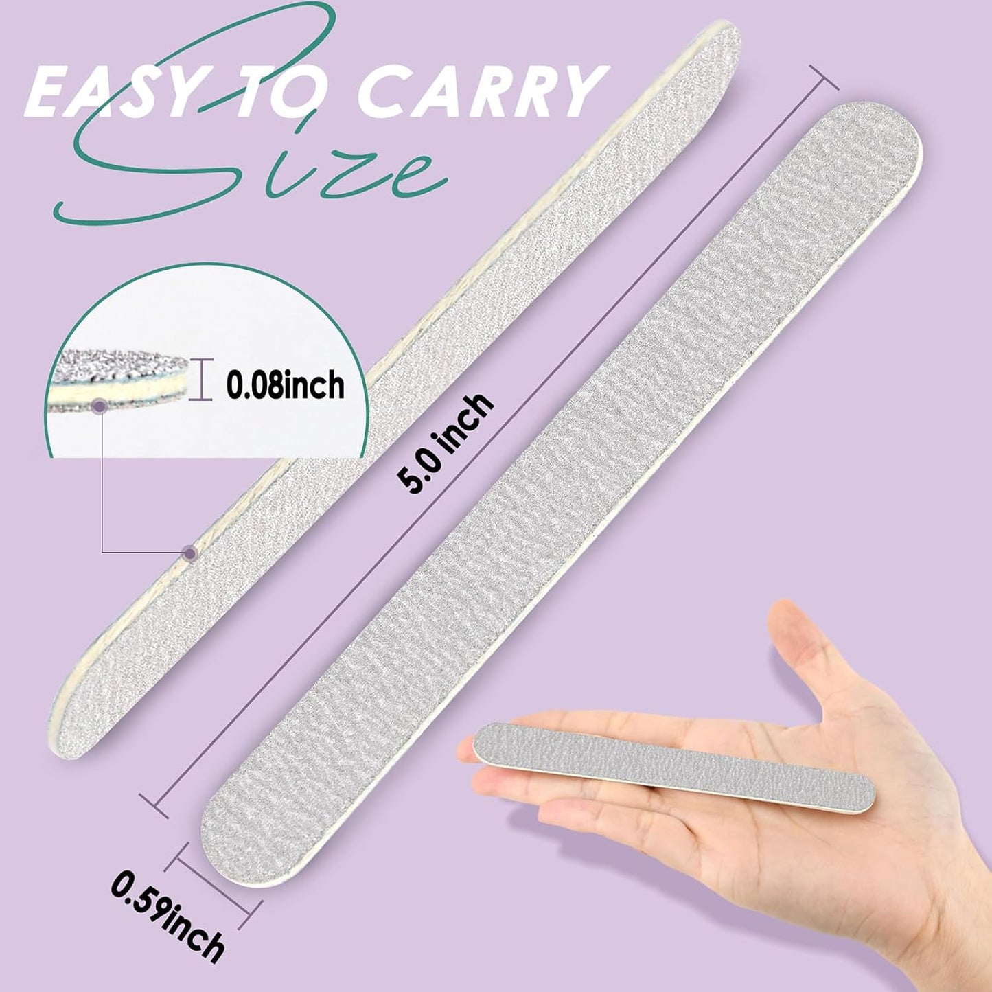 Professional Disposable Zebra Nail Files 100/180 Grit 5" Double Sided Emery Board Manicure Pedicure Tools 100Pcs