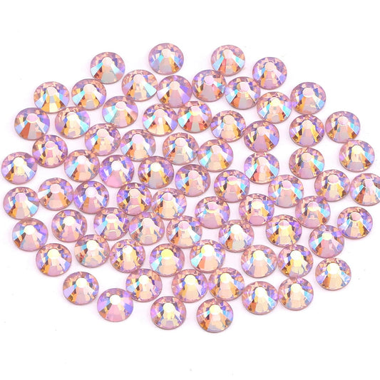 Novani Pink AB Rhinestones Glass Rhinestone for Crafts Flatback Crystals Gems and Rhinestones for Nails Art Makeup Face Clothes Shoes Decoration DIY(SS20, 1440pcs, Pink AB)