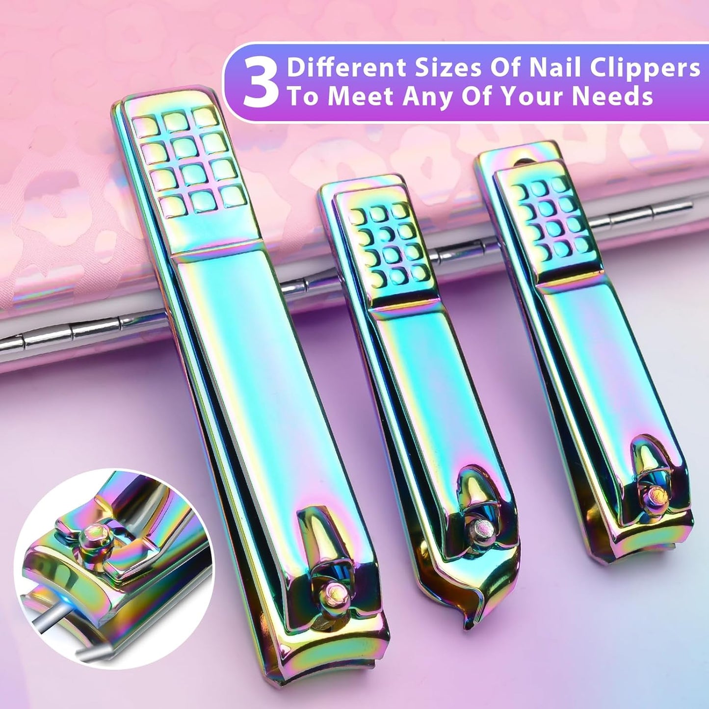 CGBE Nail Clippers Set, Manicure Set Pedicure 12 Pieces Stainless Steel Manicure Kit Professional Grooming Care Tools with Luxurious Travel Case