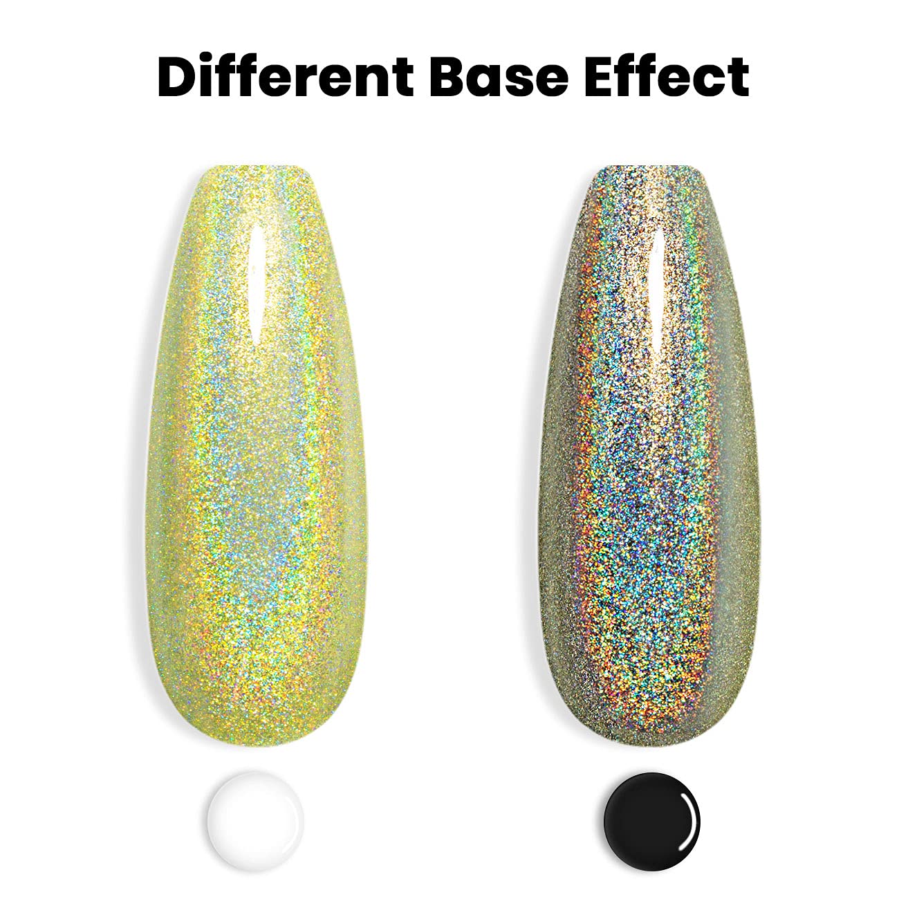 RARJSM Holographic Nail Polish Light Green Gel Polish Unicorn Effect Nail Gel 7.5ML Curing Required Nail Art Colors Home Manicure