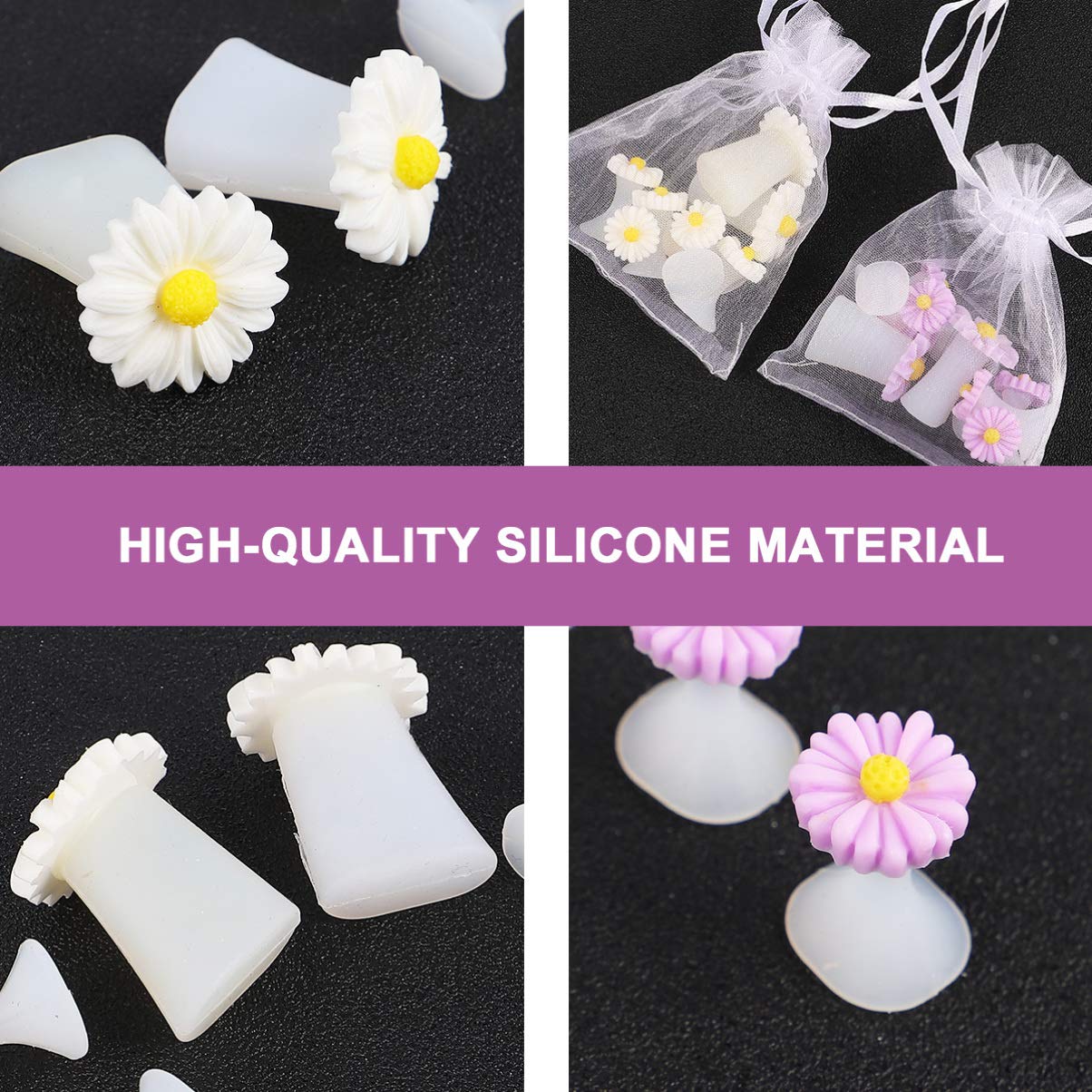Beaupretty Silicone Toe Separators for Pedicures 16 Pieces Daisy Flower Spacers and Dividers for Nail Art and Salon Use Comfortable Soft Cushions for Toe Spreaders