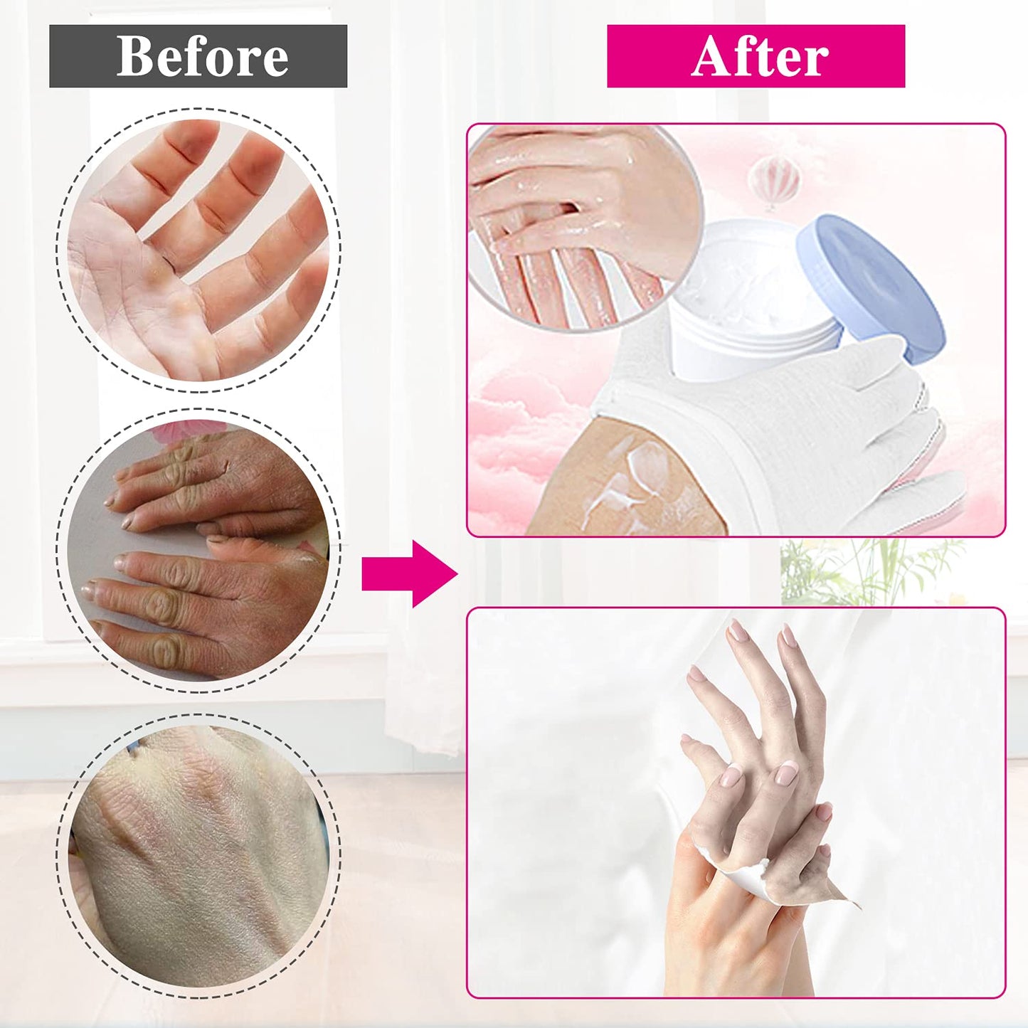 24 Pcs White Cotton Gloves for Dry Hands Moisturizing Gloves Overnight Eczema Gloves Kids Sleep Gloves for Women Cosmetic Jewelry Silver Moisturizing Inspection Gloves