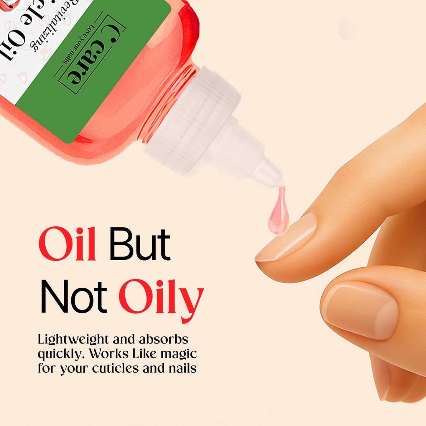 C CARE Holiday Edition Cuticle Oil For Nails - Repairs Cuticles Overnight - Moisturizes and Strengthens Nails and Cuticles