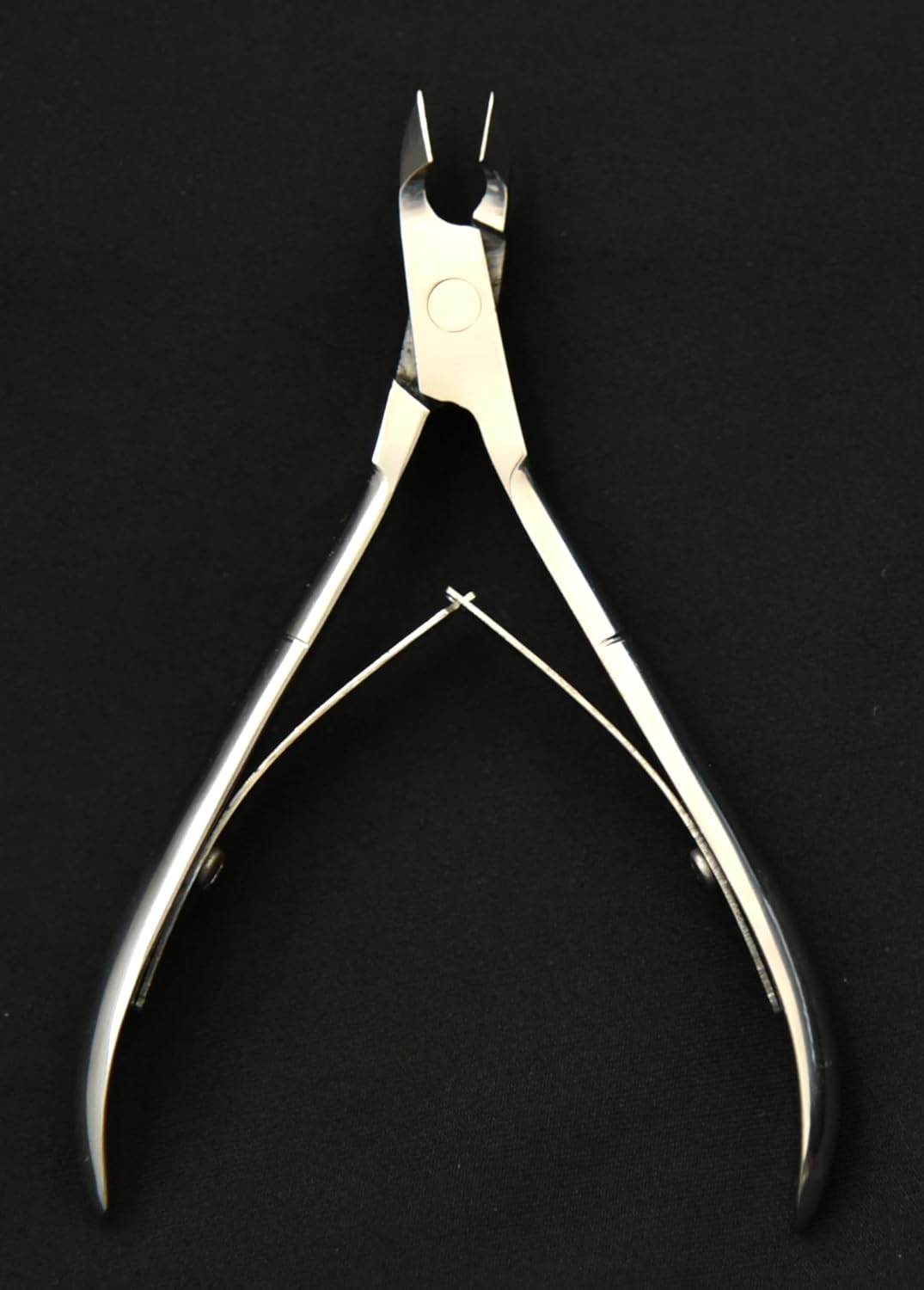 Professional Stainless Steel Cuticle Nail Nipper, Precision Manicure Pedicure Trimmer Tool, Silver, Double Spring Design