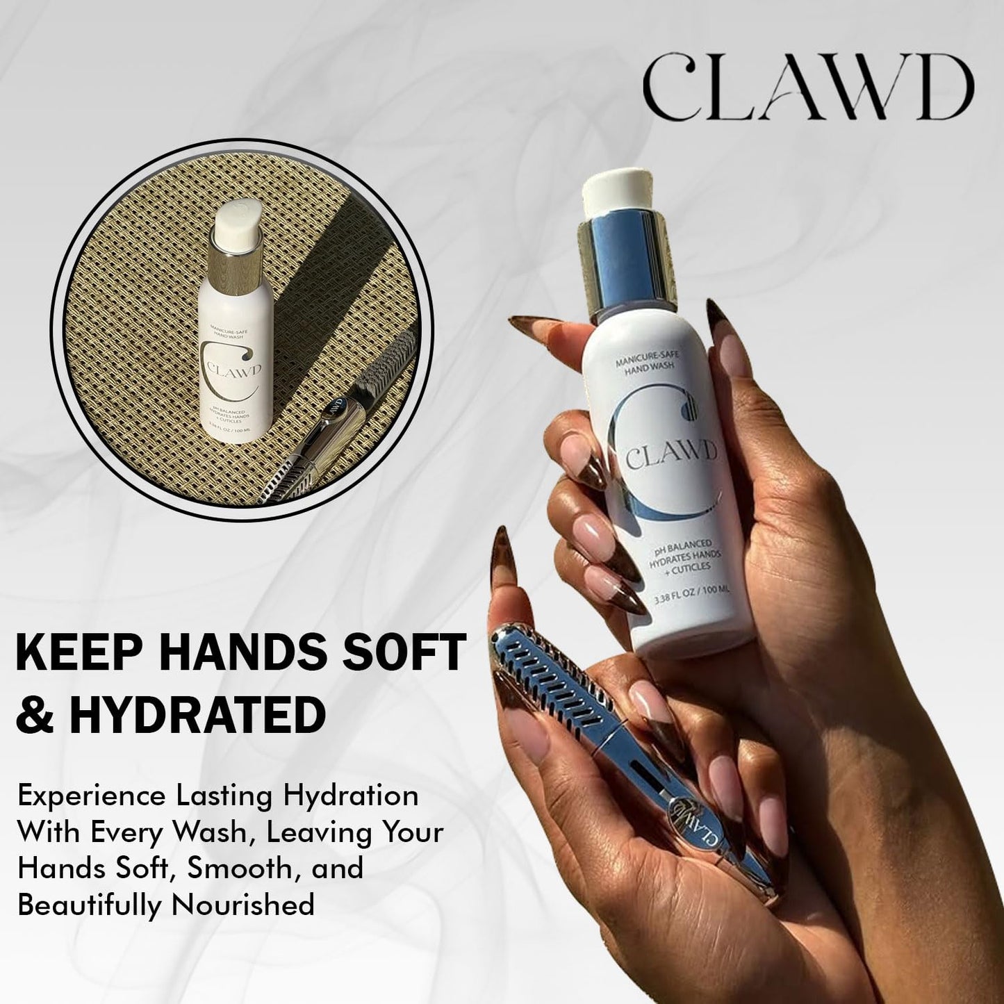 Manicure-Safe Hand Wash for Women - Gentle Hand Soap with Moisturizing Formula - Ideal for Maintaining Manicures, Premium Hand Soaps for Soft and Clean Hands | 100ml/3.38floz