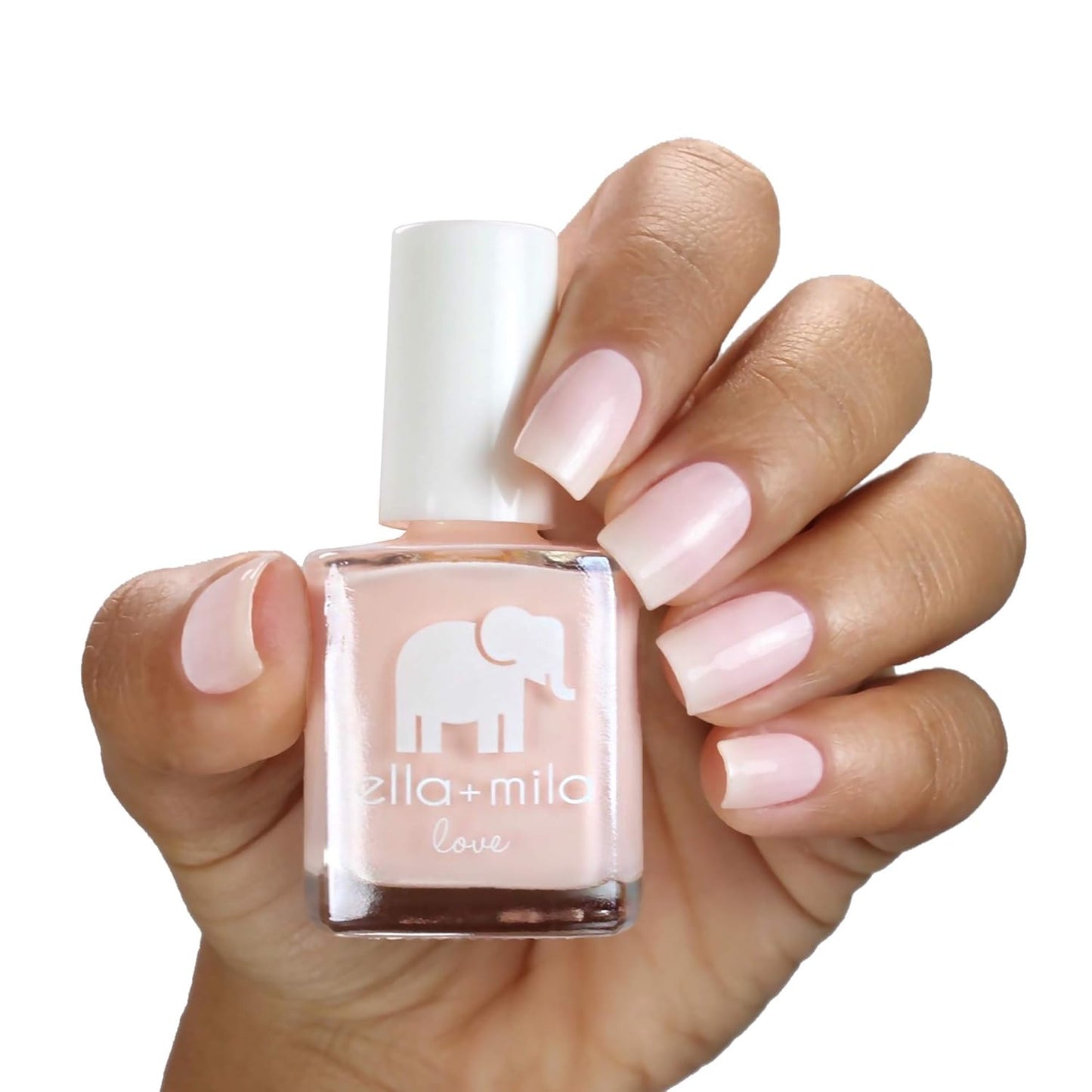 ella+mila Professional, Quick Dry, Long-Lasting & Chip-Resistant Pink Nail Polishes (Barely Pink - 0.45 fl oz)