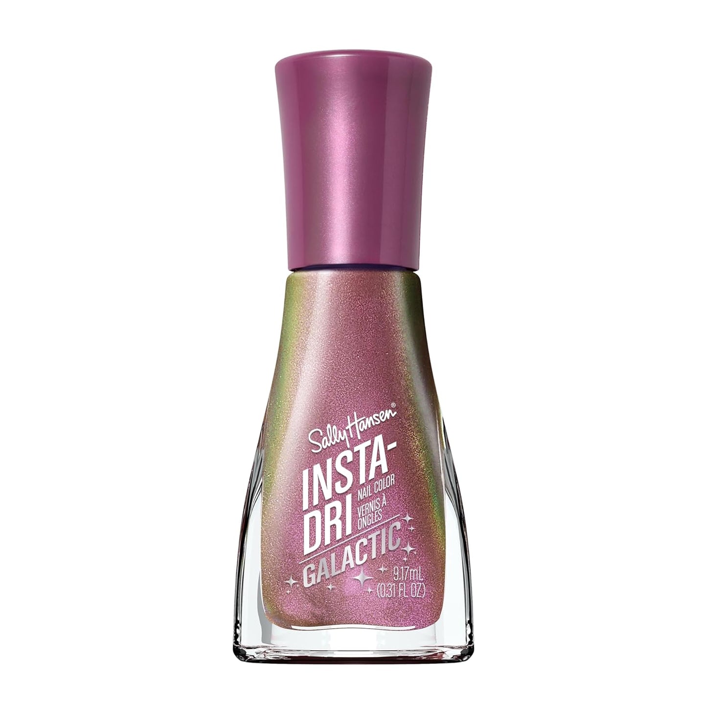 Sally Hansen Insta-Dri Galactic Nail Polish | Quick Dry, Long Lasting, Streak-Free Shine | | Semi-Opaque, Shimmery | 113 Milky Slay | Iridescent Brown Purple Nail Color