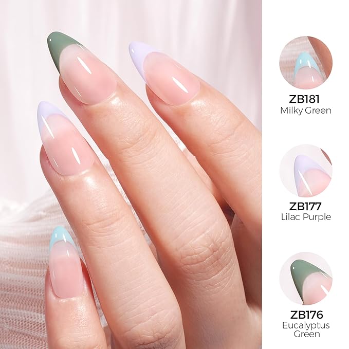 TOMICCA Pastel Gel Nail Polish, 1 Pcs Purple Gel Polish, Nail Polish Gel, Soak Off UV Cure Light Purple Colors Nail Art Macarons Manicure Salon DIY