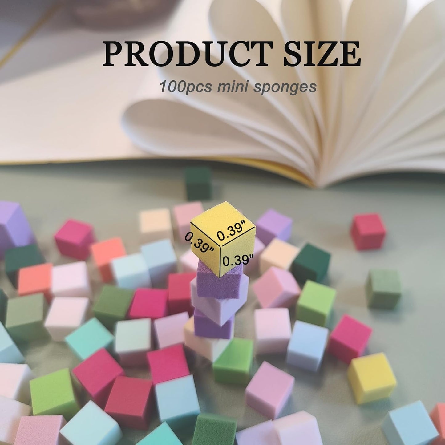100PCS Ombre Nail Art Sponge Kit – Gradient Sponges with Handle Tool for Gel Polish, Aura Effect, Korean Style Nail Designs, DIY Nail Supplies,Colorful