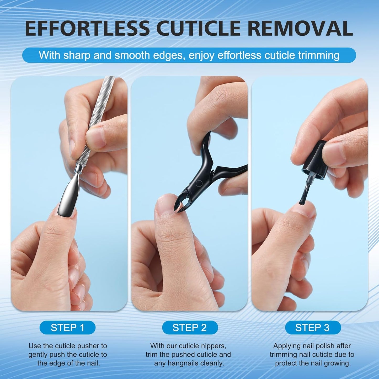 FERYES Professional 1/2 Jaw Cuticle Nippers - 4R13 Stainless Steel Cuticle Clippers with Built-in spring Design, Ultra-Sharp Precision Blades for Manicure, Pedicure & Dead Skin Removal