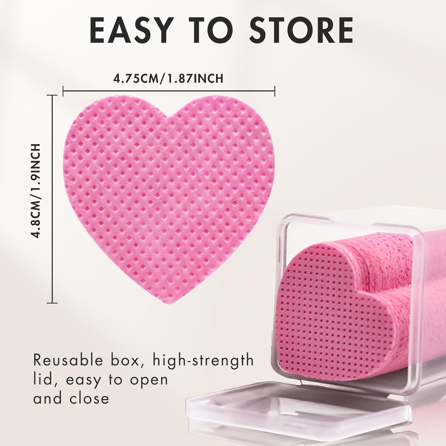 600 PCS Eyelash Extension Glue Wipes - Lint Free, Non-Woven Fabric for Lash Extension Supplies and Nail Polish Remover (Pink)