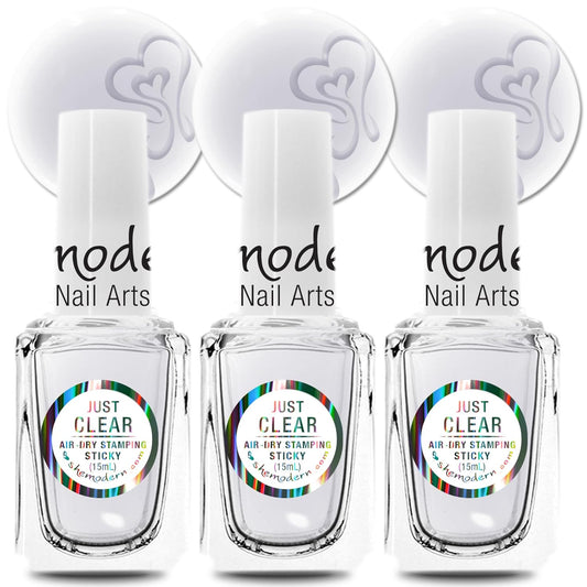 SheModern STICKY CLEAR Stamping Polishes Stamping Polishes (Set of 3) For Nail Art Design Air-Dry Collection. More Transfer Time with Tacky Surface for Easy Adhere of Pigment, Glitter
