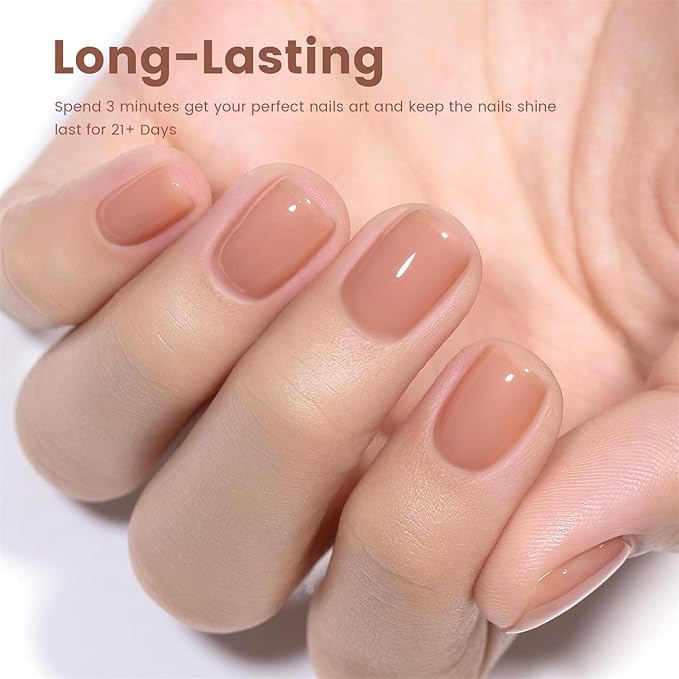 RARJSM Nude Gel Nail Polish Velvet Pink Neutral Skin Tone Sheer Jelly Gel Polish 1PC 15ml Single Bottle Cream Transparent Pink Nail Gelpolish Soak off UV LED Cured for Home Salon DIY Manicure