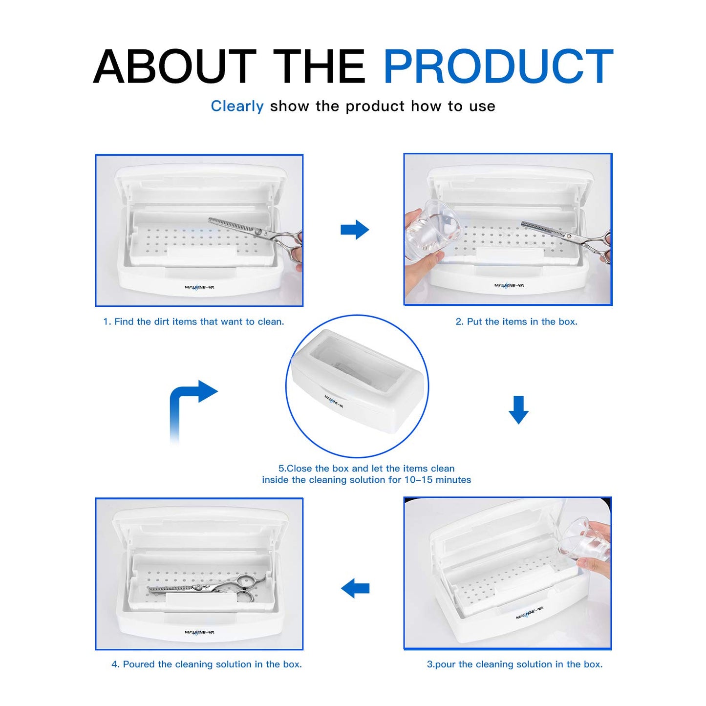 Plastic Sterilizing Tray,sterilization box,nail art tool sterilizer tray, Sterilizer Tray Box Nail Art Salon Sterilizing Too（white）