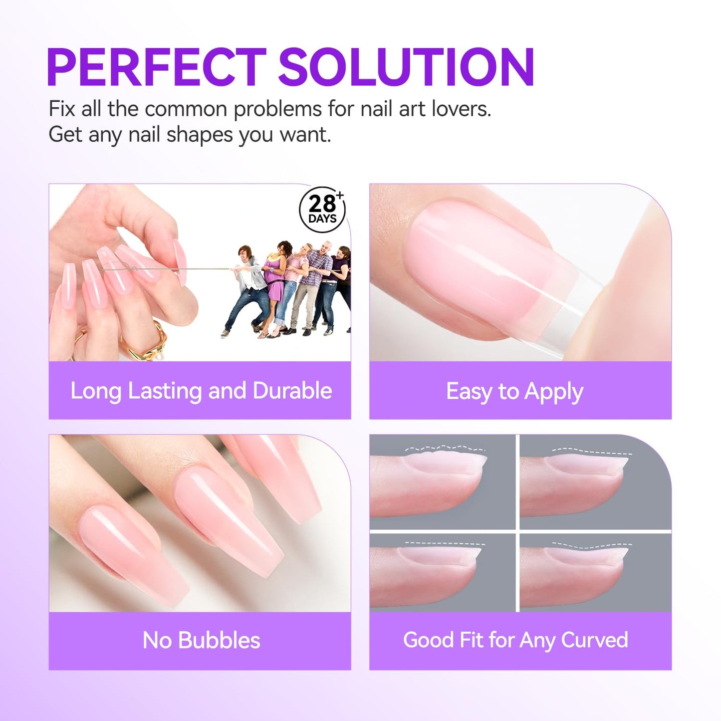 Gelike EC Pro Nail Glue & Strengthener: Nude 6-in-1 Nail Adhesive for Repair - Strengthening & Protein Repair - Perfect for Home & Salon Use 11544 - UV Needed
