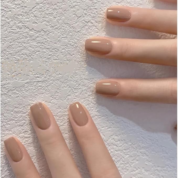 COSMOO Light Coffee Nail Polish, 12ml Elegant Quick Dry Nail Lacquer for Nail Art Varnish, 0.41 fl oz Fast Drying Nail Polish