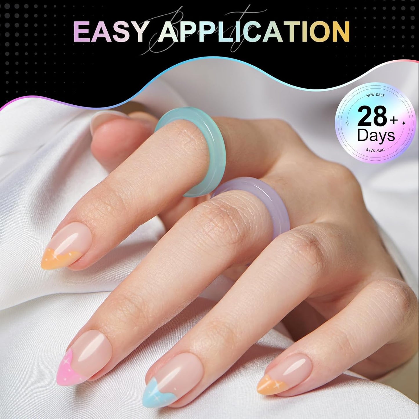 Short Almond Nail Tips 240Pcs Short Fake Nails Soft Press On Gel Nail Tips Pre-Shaped Half Matte Gelly Press on Fake Nails Tip for Acrylic Nail Tip Extension Home DIY & Salon Nails 12 Sizes