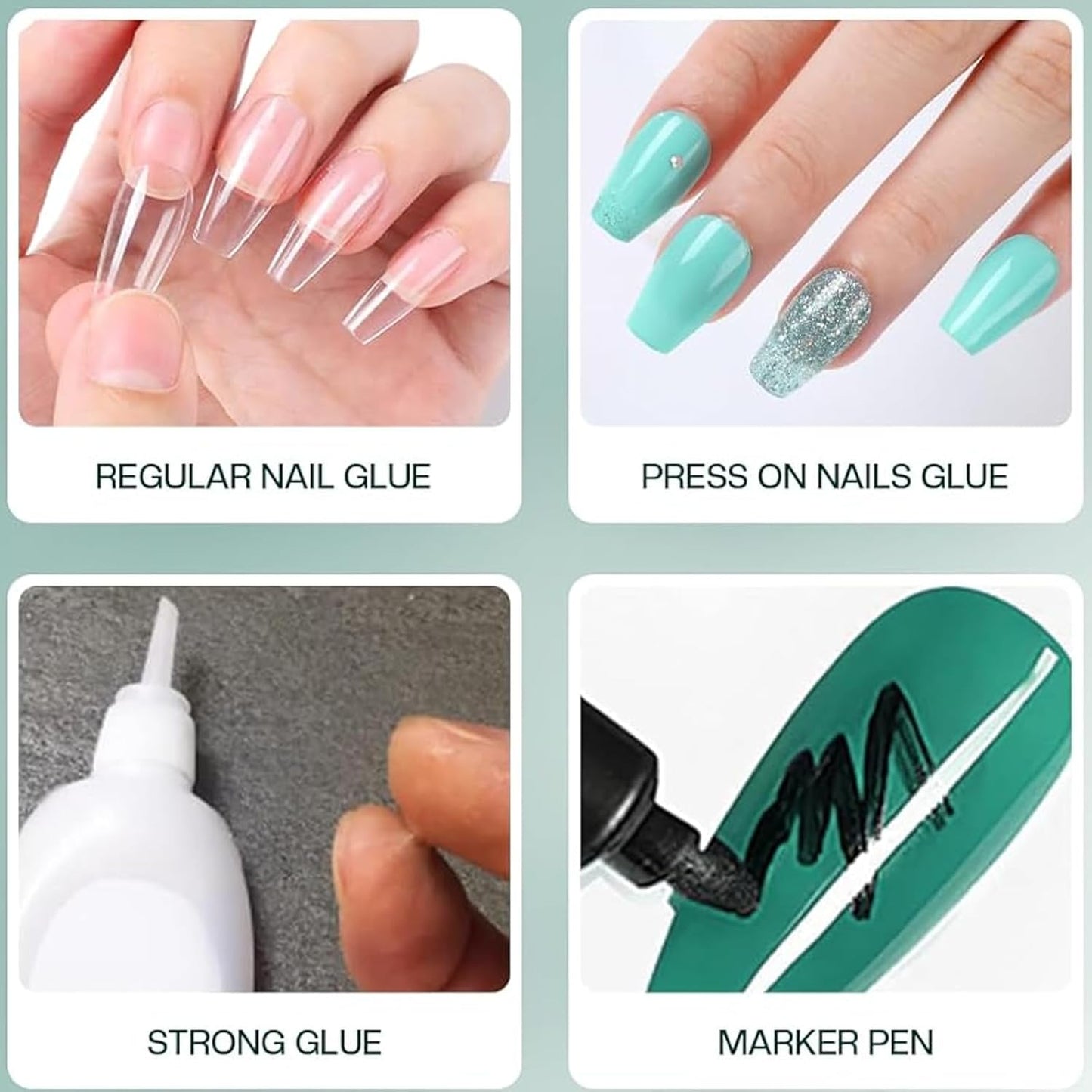 40ML Nail Glue Remover for Press On Nails - False Nails Tips - Acrylic nails Press On Nail Remover Easy Removal Debonder for Glue on Nail Tips,Non-Acetone Nail Polish Remover