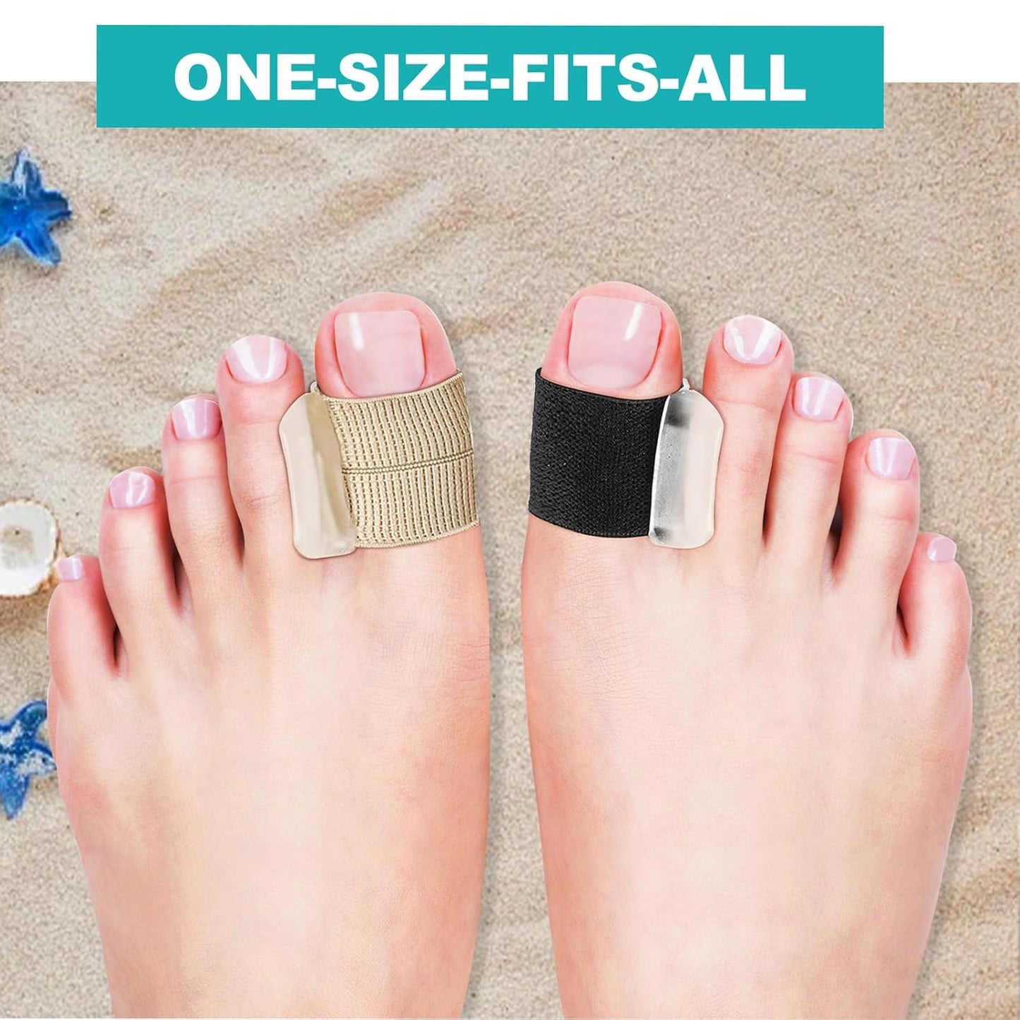 8 Pack Big Toe Spacers Toe Separators for Women and Men, Gel Bunion Corrector with Elastic Band for Bunion Overlapping Correct Toes