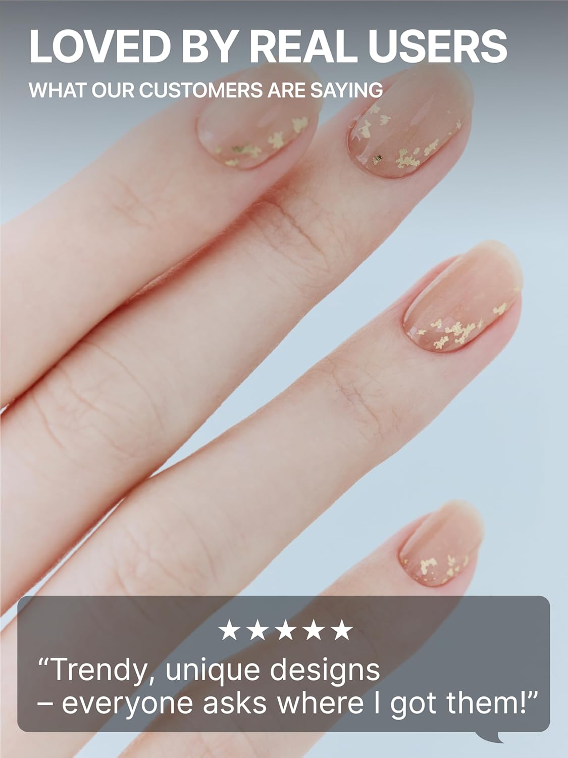 UUUUU. Naked Gold | UUUUU. Gel Nail Stickers, semicured gel Strip,Gel Nail Kit, Nail Art, Popular Design, Gel Nails, Flowers, Cute, Women's, Easy to apply & remove