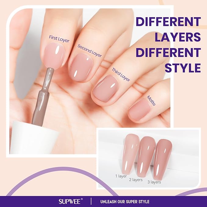 Nude Quick Dry Nail Polish, 16ml Air Fast Dry Regular Nail Polish Lacquer High Glossy Fall Finger Nail Manicure DIY Nail Art Salon Gift for Women Girl