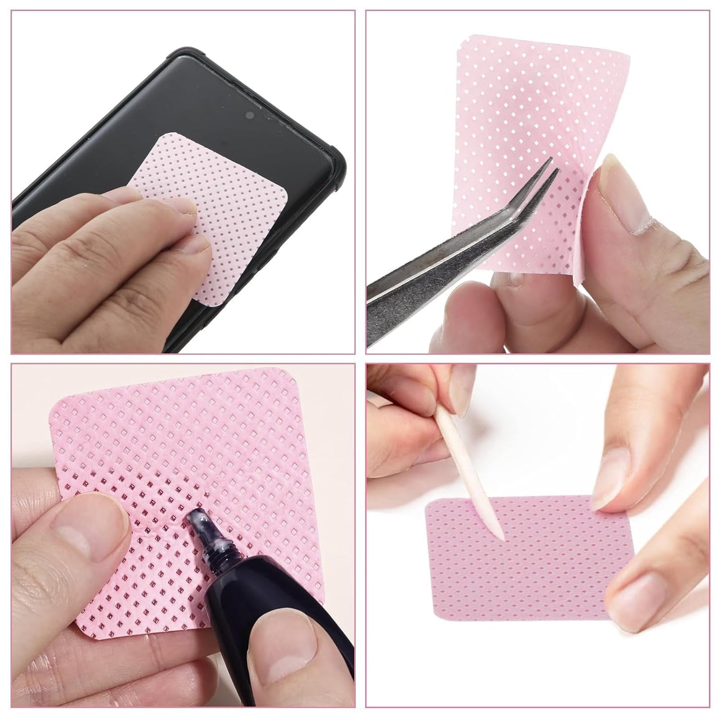 2160 Pcs Lint Free Nail Wipes with Storage Case Super Absorbent Soft Nail Wipes for Fingernail Polish Remover and Eyelash Extension Nail Care
