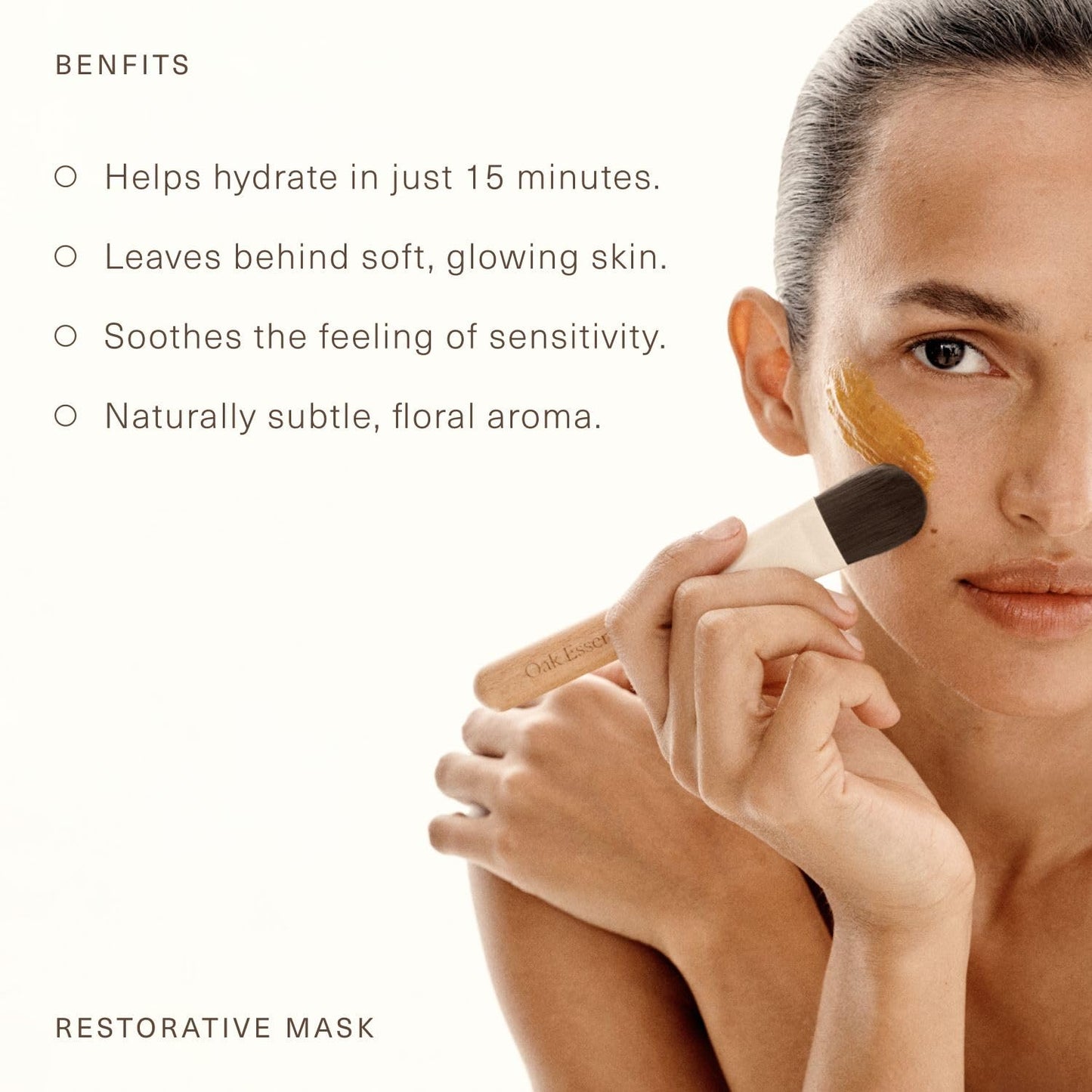 Oak Essentials Restorative Mask | Organic Honey Face Mask | Helps Hydrate, Calm & Nourish Dry, Irritation-Prone Skin, 1.9 Oz