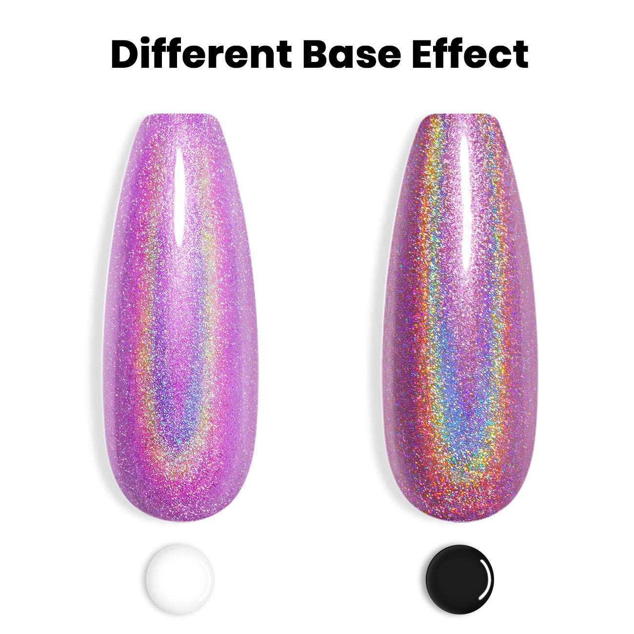 RARJSM Holographic Nail Polish Bright Purple Nail Polish 1 Pcs 7.5ml LED Lamp Cured Holographic Effect for Nail Art Design Salon Home RAR74
