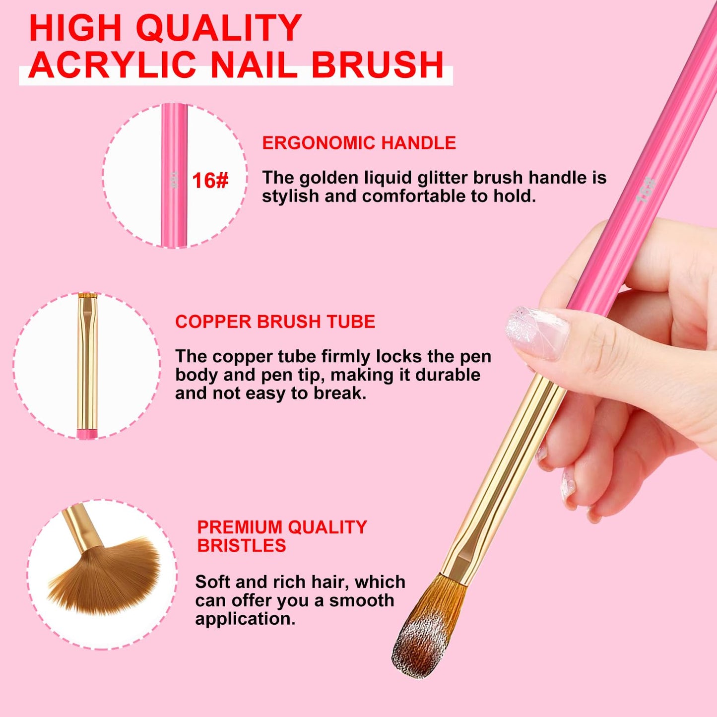 Nail Art Brushes Set,10pcs Nail Art Tool Set Nail Art Design Pen Painting Tools Fingernail Brush Nail Cleaning Brush for Acrylic Application Acrylic Powder 3D Nail Carving Nail Art Brushes Set
