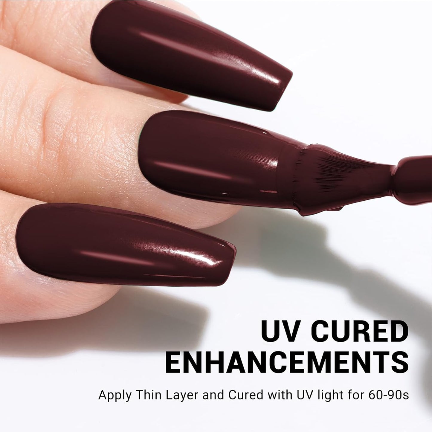MelodySusie Thick Red Brown Gel Nail Polish,0.5fl oz Nails Soak Off UV LED Dark Brown Gel Polish Gift for Women Nail Art Manicure Salon DIY Nail Design Decoration at Home-A1803