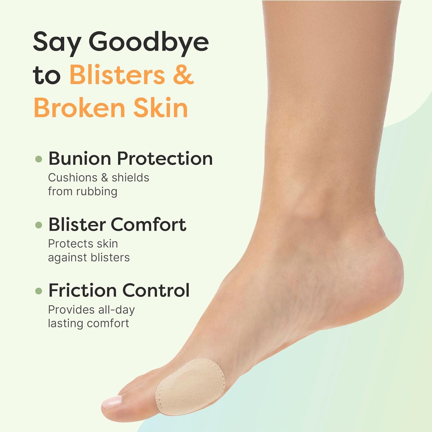 ZenToes Bunion Pads, Adhesive Bunion Cushions for Waterproof Protection, 24 Count