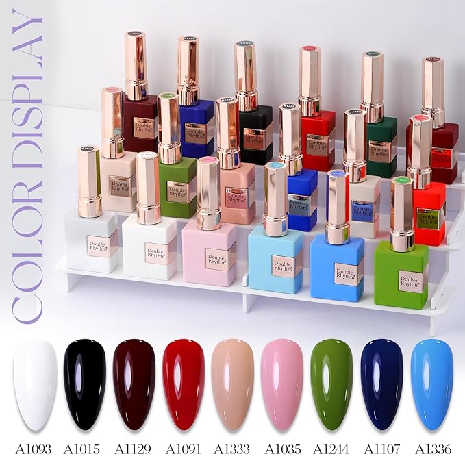 Double Rhythm 15ML Gel Nail Polish Pure Sheer Same Color Same Bottle Soak Off Gel Polish Art Manicure Salon DIY at Home for Women (Purple Lilac-A1388)