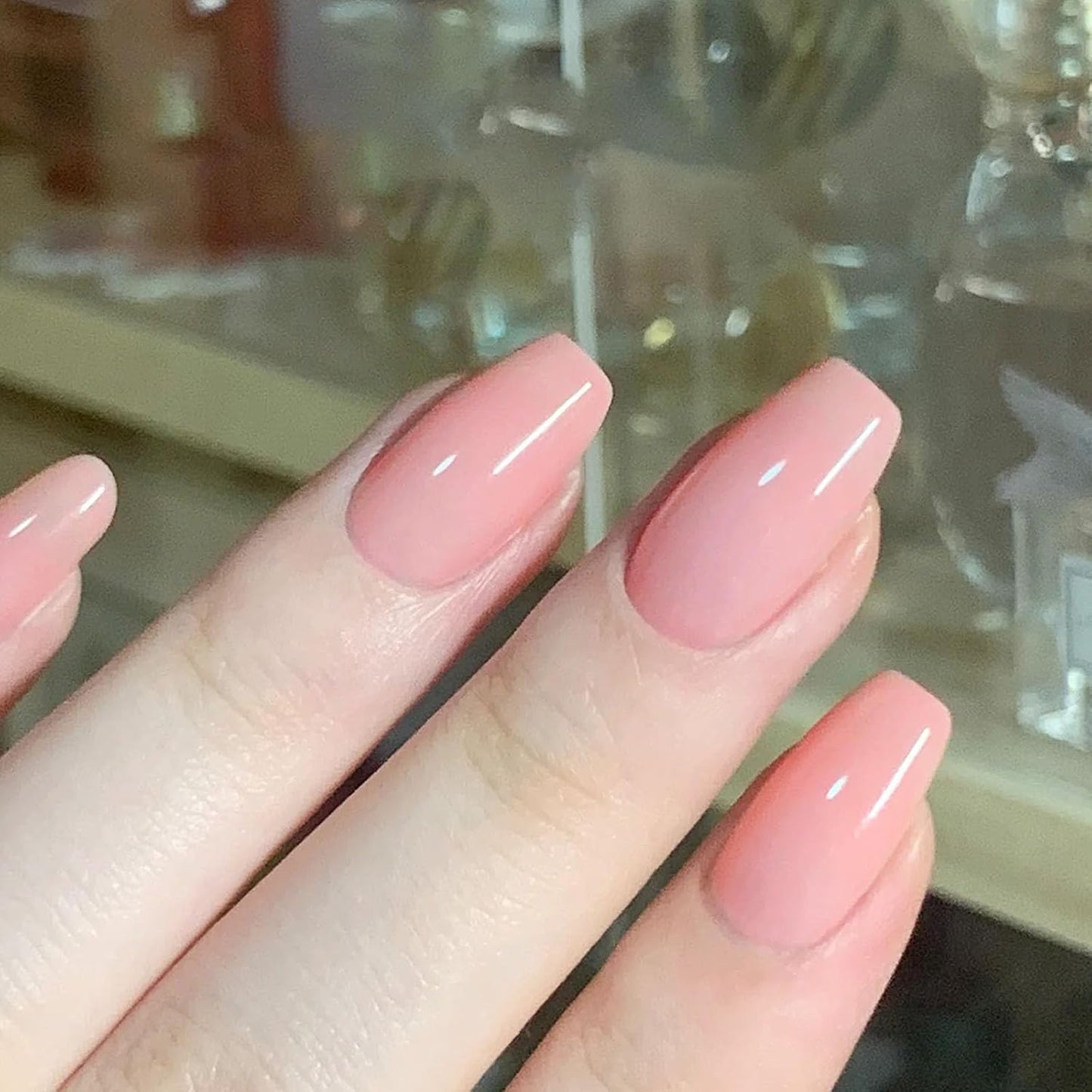 COSMOO Quick Dry Nail Polish, Chip Resistant Manicure, Non-Toxic, Vegan, Cruelty Free, 12ml, Fast Drying in 60 Seconds (Sheer Nude Pink)