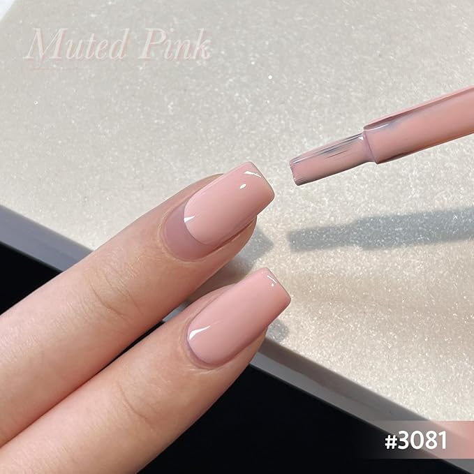 GAOY Pink Gel Nail Polish, 16ml Soak Off Gel Polish, UV Light Cure for Nail Art DIY Manicure at Home, 3081 Muted Pink