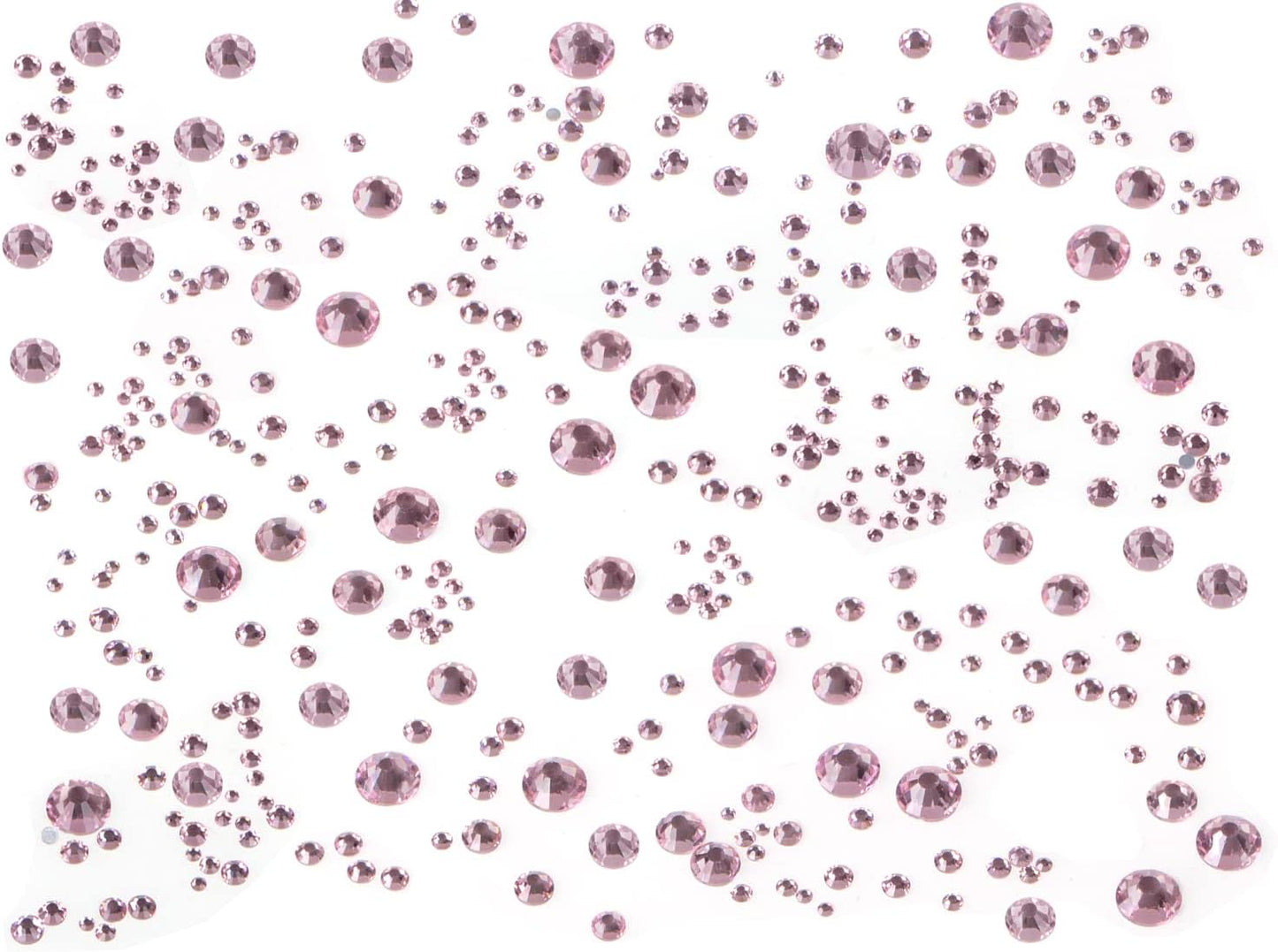 Bymitel 5000 Pieces 6 Mixed Sizes Glue Fix on Glass Rhinestones Round Crystal Gems Flatback for DIY Jewelry Making with one Picking Pen(6-Sizes 5000PCS, Lt. Rose)