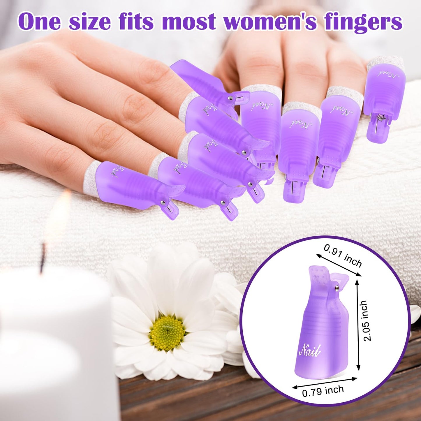 MORGLES Gel Nail Polish Remover Kit With Nail Clips, 300 Pcs Gel Polish Remover Wipes, 100/180 File, Cuticle Pusher, Nano Glass and Brush